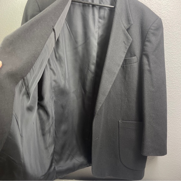 Oscar de la renta studio wool suit coat black men - Picture 9 of 12